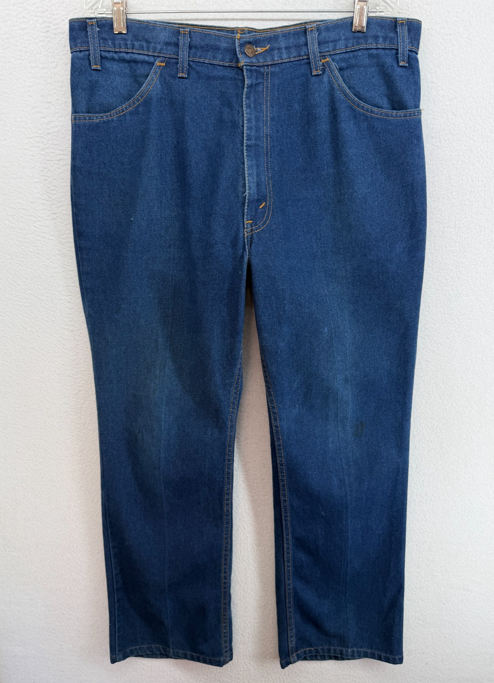 LEVIS Jeans Mens 38x30 With A Skosh More Room Batwing Orange Tab 80s Denim Blue